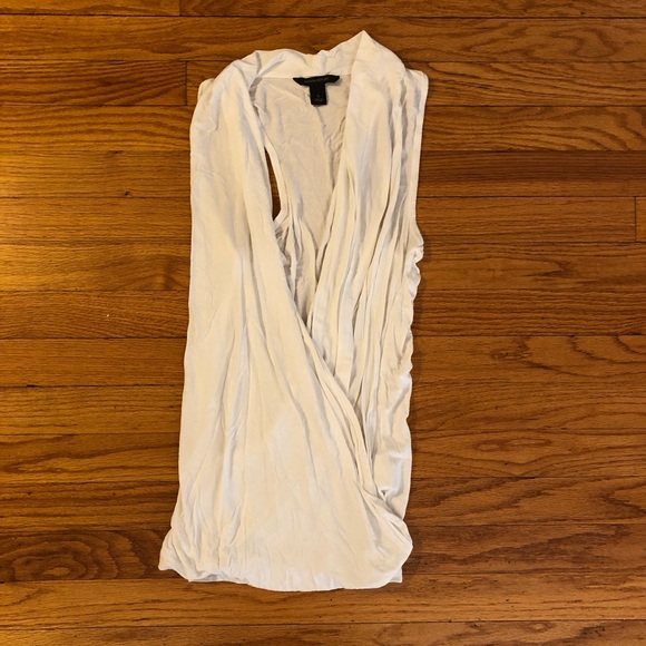 Banana Republic Tops - Banana Republic White Wrap Front Tank
